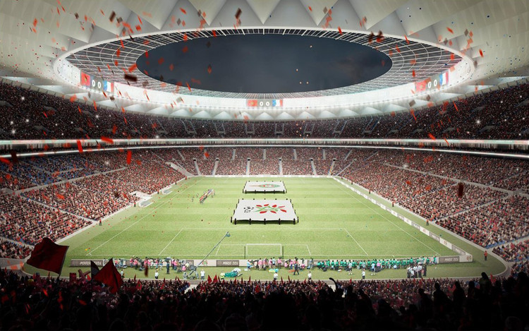 Cruz y Ortiz Arquitectos reveals stadium for final match at Morocco