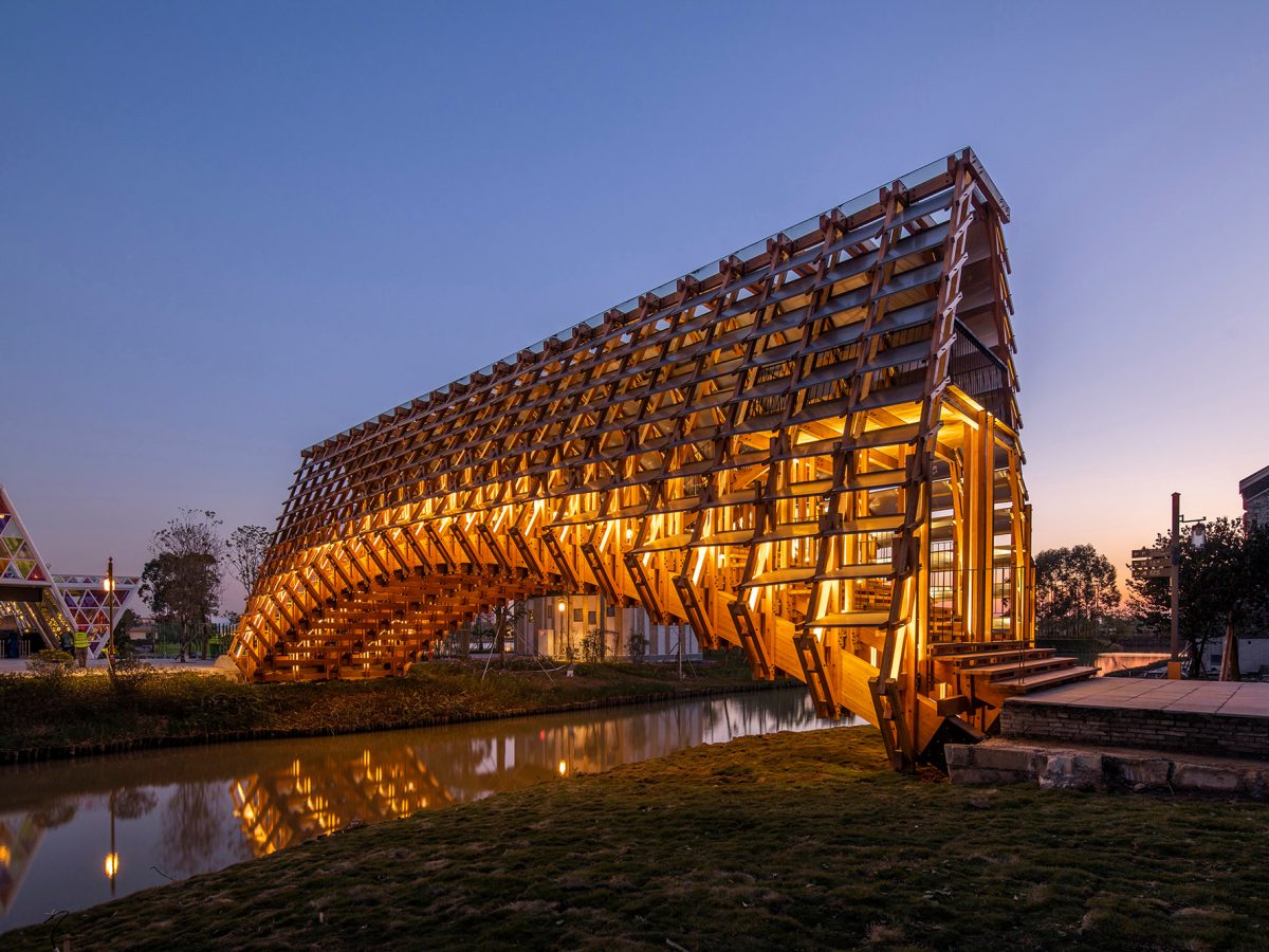 Around the World: Timber Bridge in Gulou Waterfront by LUO