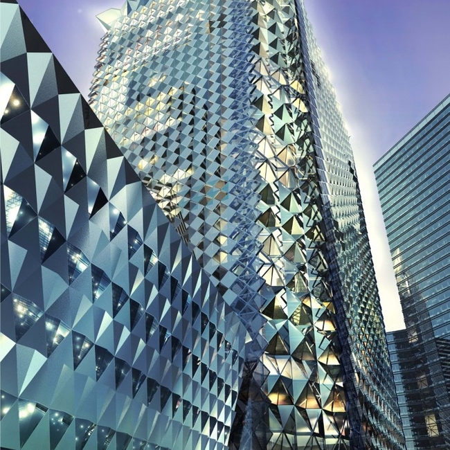 Foster Partners Designs A Diamond Shaped Tower For Samba Bank S