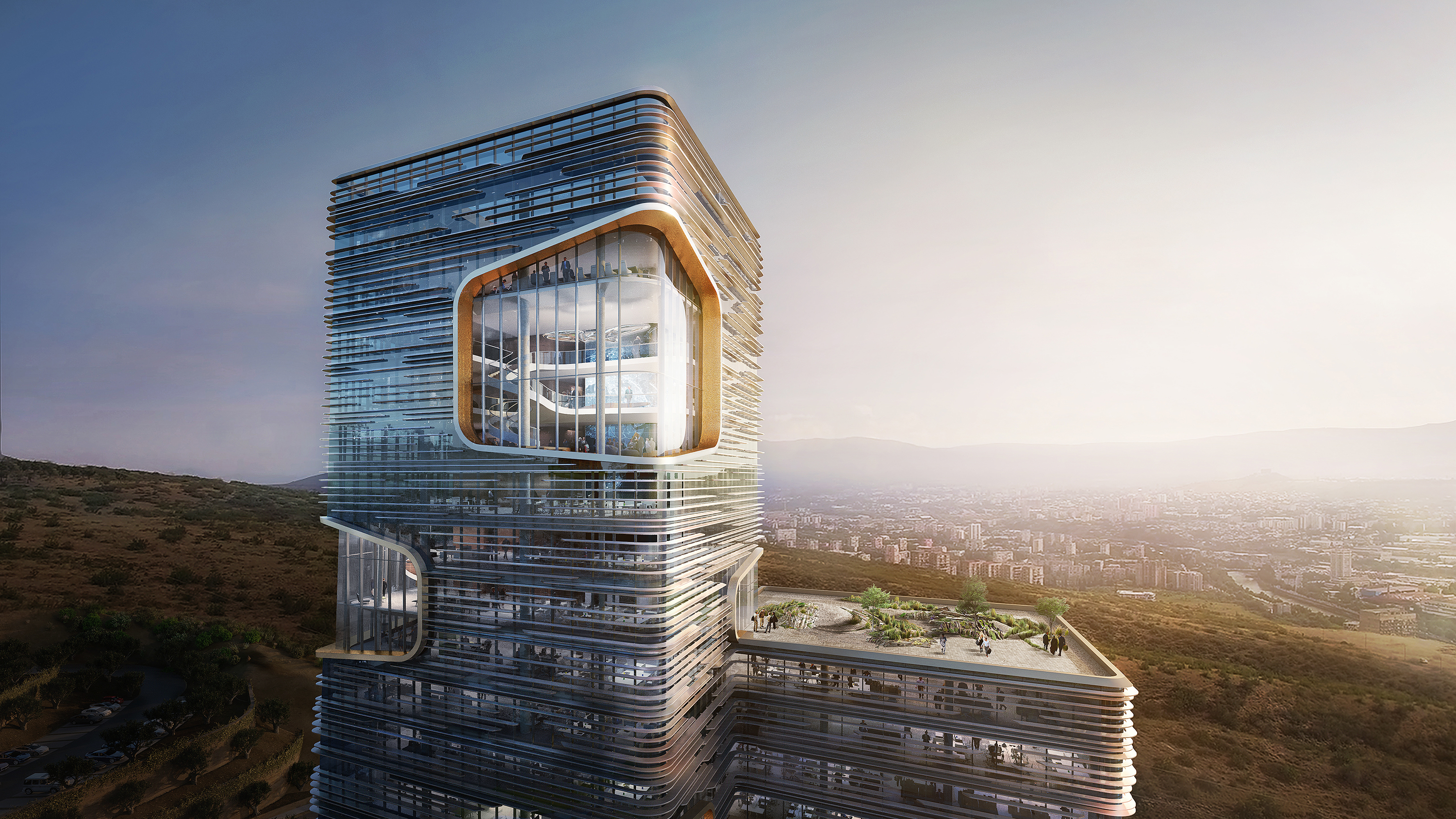 Unstudio Designs Interactive Financial Centre For Tbilisi Bank